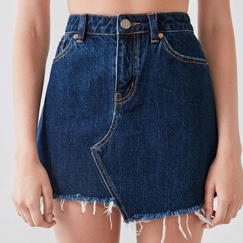 BDG Asymmetrical Denim Mini Skirt